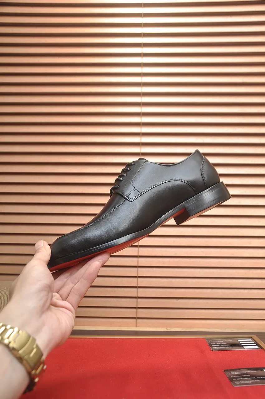 Men's shoes 💰620💶 [Chrstian Loubotin] Red-soled shoes 💋Original mold opening, the highest version on the market, purely handmade ➕Imported cowhide uppers, first-layer water-dyed cowhide lining! Original EU high-gloss outsole. 38 to 45 (45 customized)